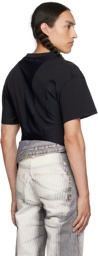 Mugler Black Paneled T-Shirt