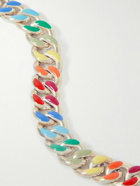 Fry Powers - Rainbow Silver and Enamel Chain Bracelet