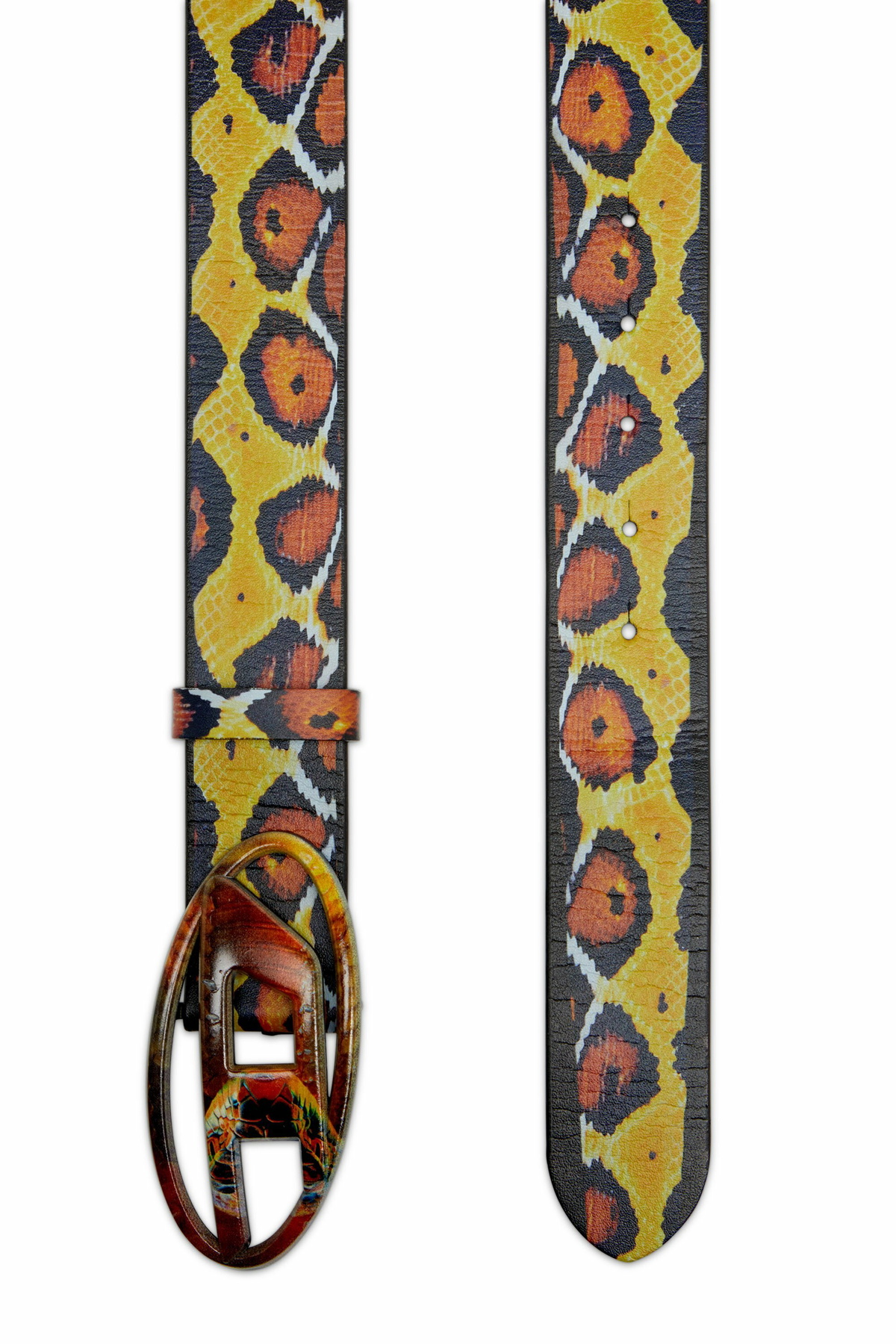 Diesel Snake Print Leather Belt B1098 - Cobra Snake Print Belt - Double J Saddlery main image 4