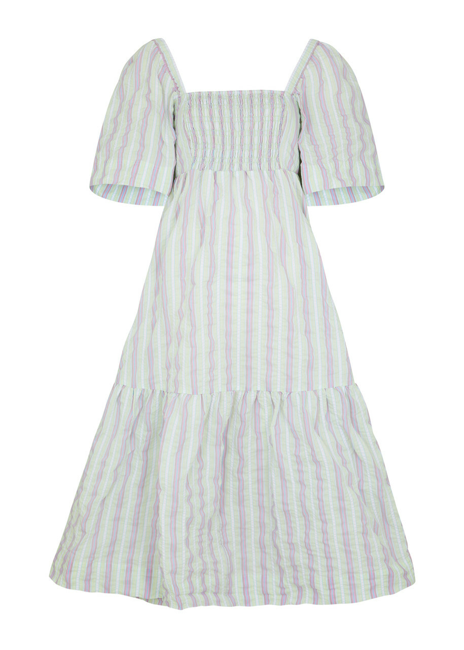 【送料&関税込】Ganni off-white Stripe Strap Dress Ganni 'Off White Stripe Strap' Dress | Balardi