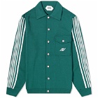 Autry Men's Knitted Sporty Track Jacket in Green
