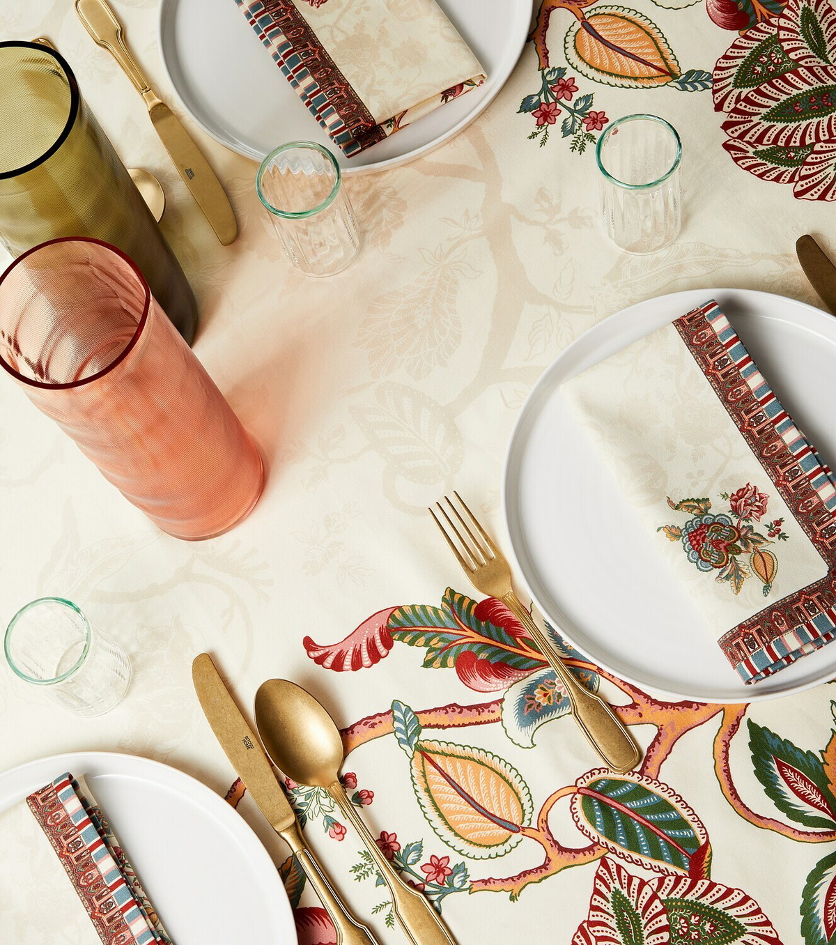 Etro Fleur printed cotton tablecloth and napkins set