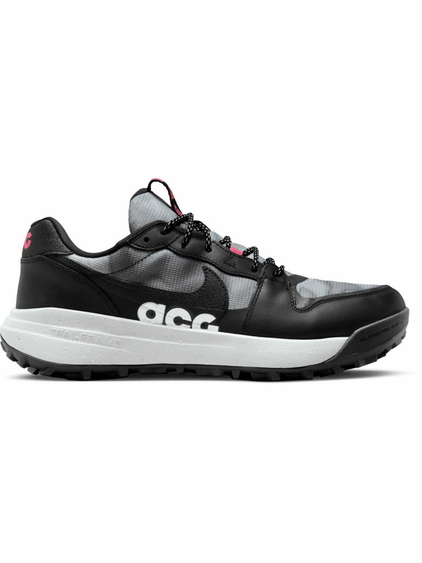 Photo: Nike - ACG Lowcate SE Mesh and Leather Sneakers - Black