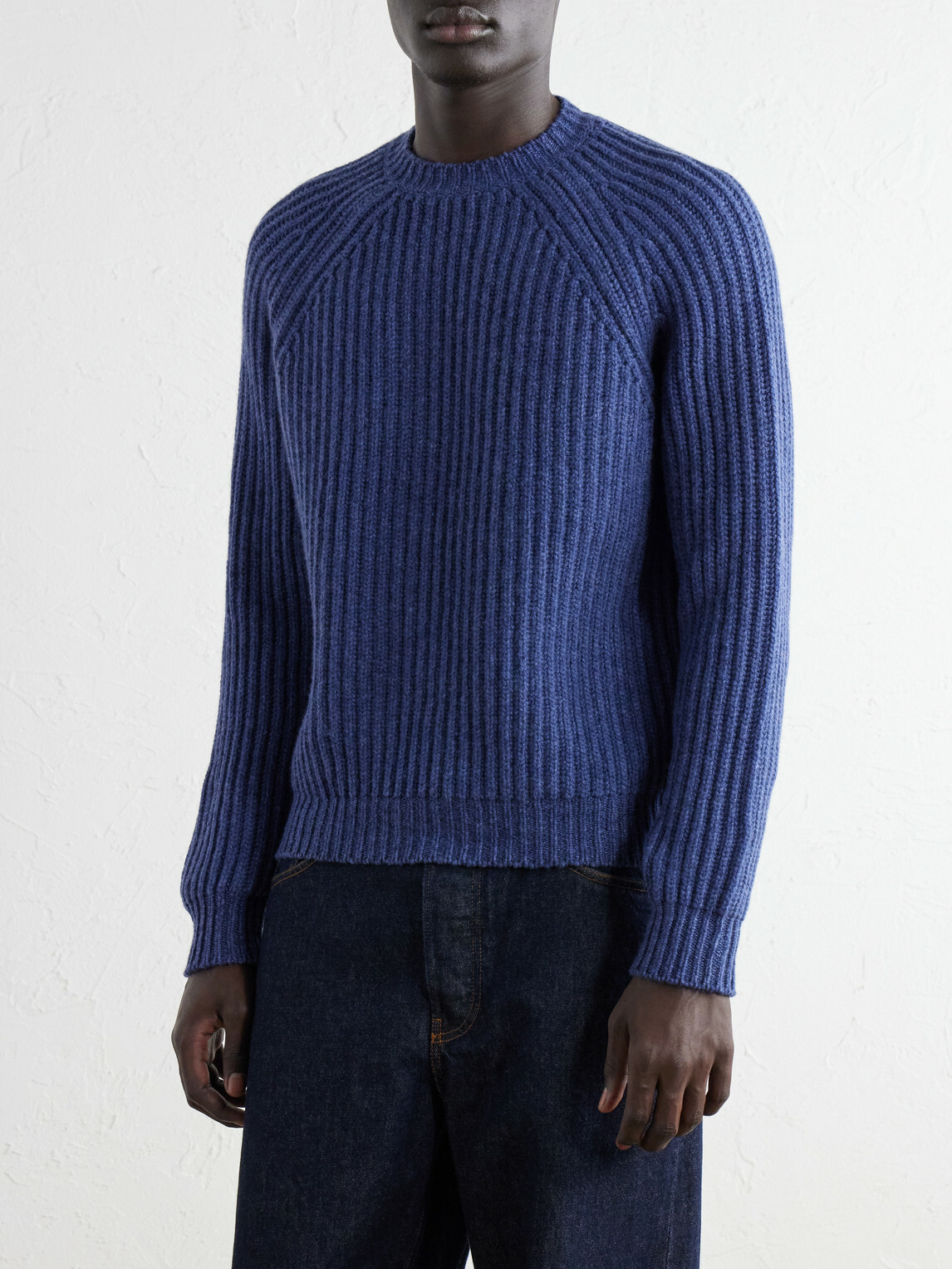 SEASE - Ribbed Cashmere Sweater - Blue