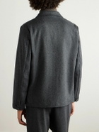 MILES LEON - Traveler Herringbone Wool and Cashmere-Blend Shirt Jacket - Gray