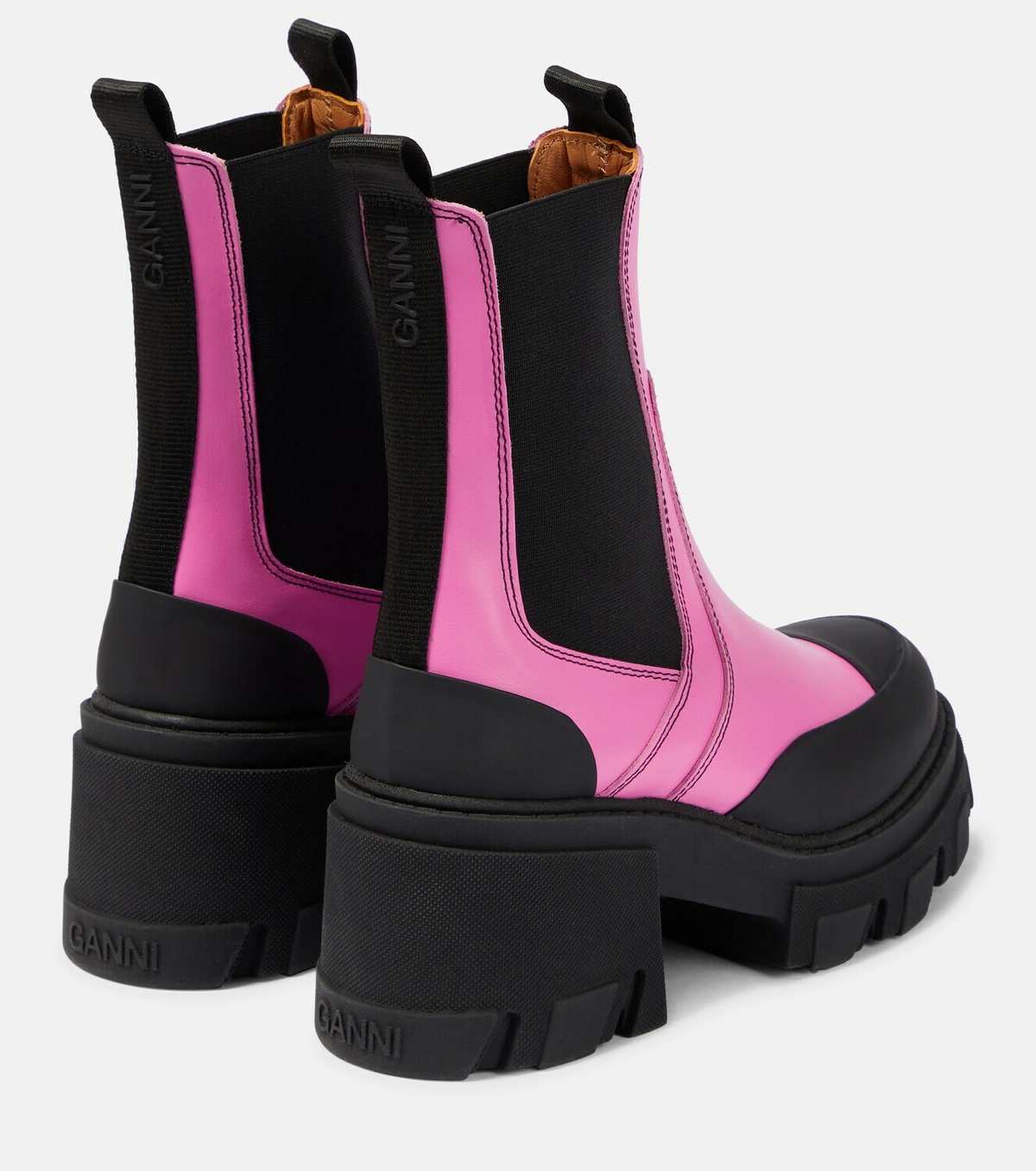 Ganni - Leather Chelsea ankle boots GANNI