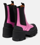 Ganni - Leather Chelsea ankle boots