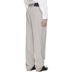 MM6 Maison Margiela Gray Replaced Waist Wool Trousers