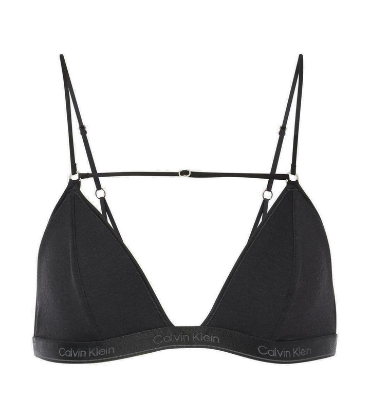 Photo: Nensi Dojaka x Calvin Klein triangle bra