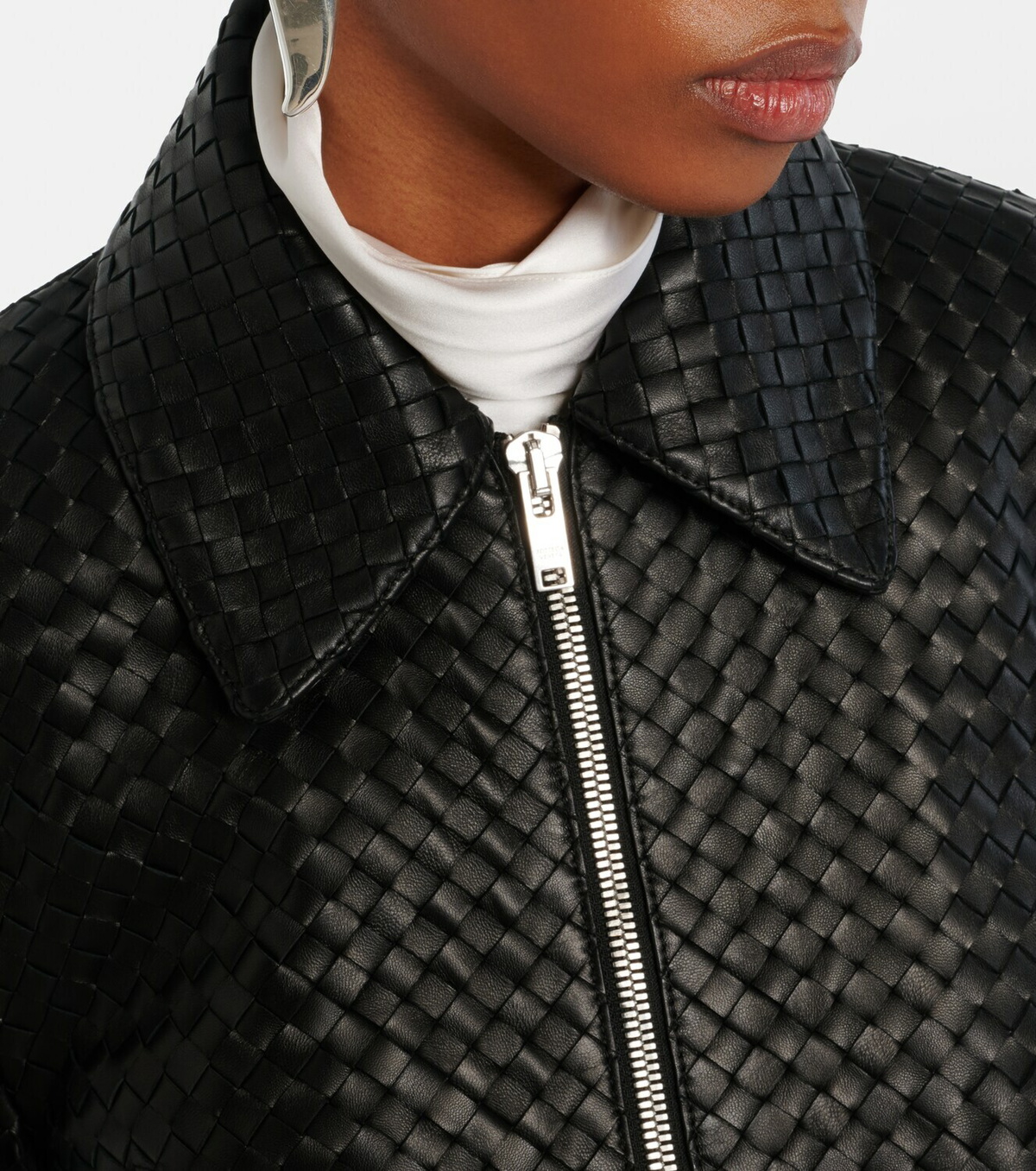 Bottega Veneta Intrecciato leather jacket