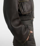 Acne Studios Leather bomber jacket