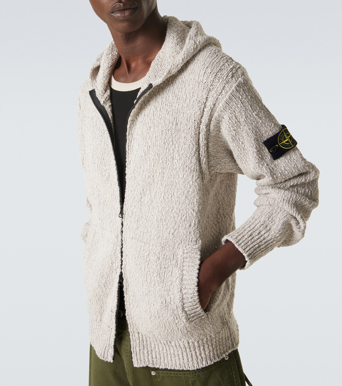 Stone Island Compass cotton zip-up hoodie