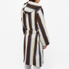Tekla Fabrics Terry Stripe Bathrobe in Cocoa White