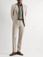 Canali - Kei Slim-Fit Tapered Linen and Wool-Blend Suit Trousers - Neutrals