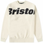 F.C. Real Bristol Men's FC Real Bristol Boa Fleece Logo Crew Sweat in Off White