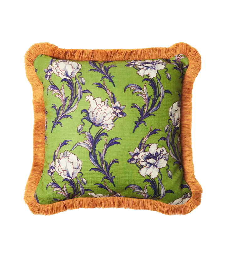 Photo: La DoubleJ Nymph Bloom floral fringed cushion