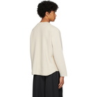 Homme Plisse Issey Miyake Off-White Rustic V-Neck Sweater