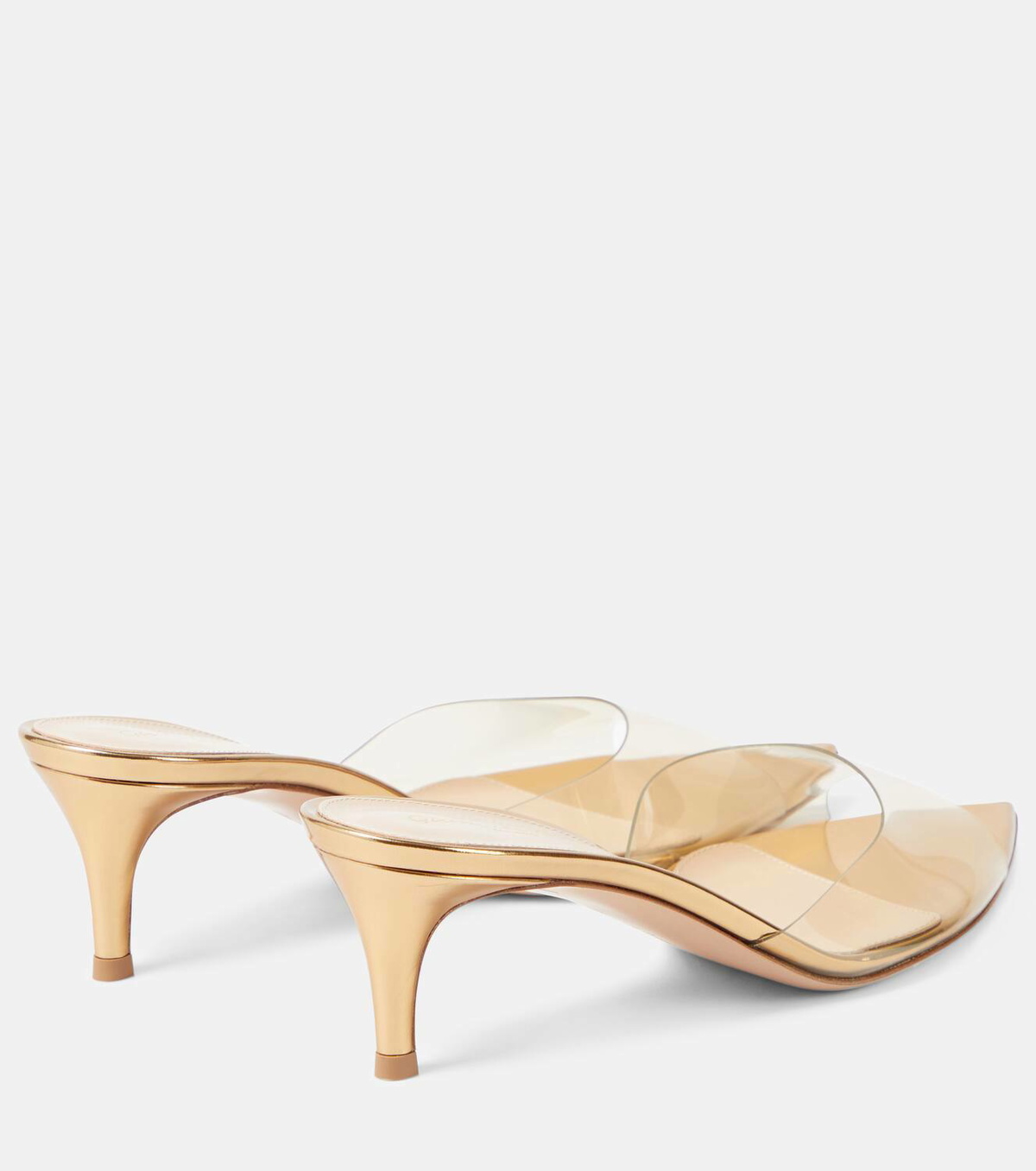 Gianvito Rossi Elle 55 PVC and patent leather mules Gianvito