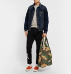 Off-White - Leather-Trimmed Camouflage-Print Canvas Tote Bag - Men - Green