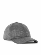 Jacquemus - Logo-Embroidered Brushed Virgin Wool Cap - Gray