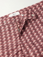 Mr P. - Wiggle Geo Straight-Leg Mid-Length Printed Swim Shorts - Pink