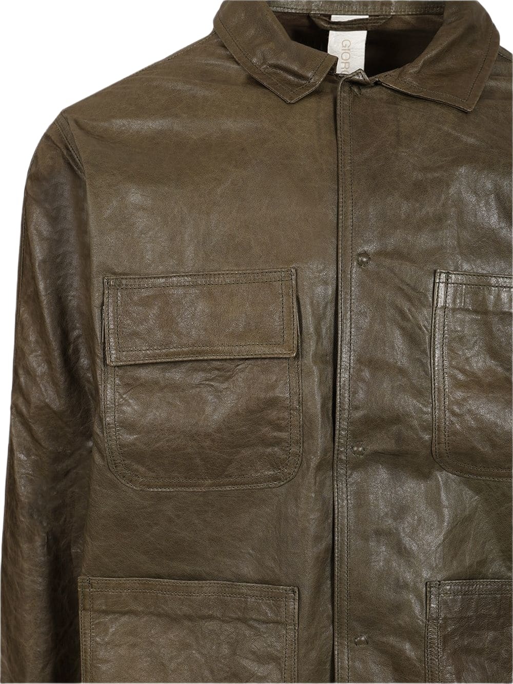 Giorgio Brato Washed Leather Field Jacket
