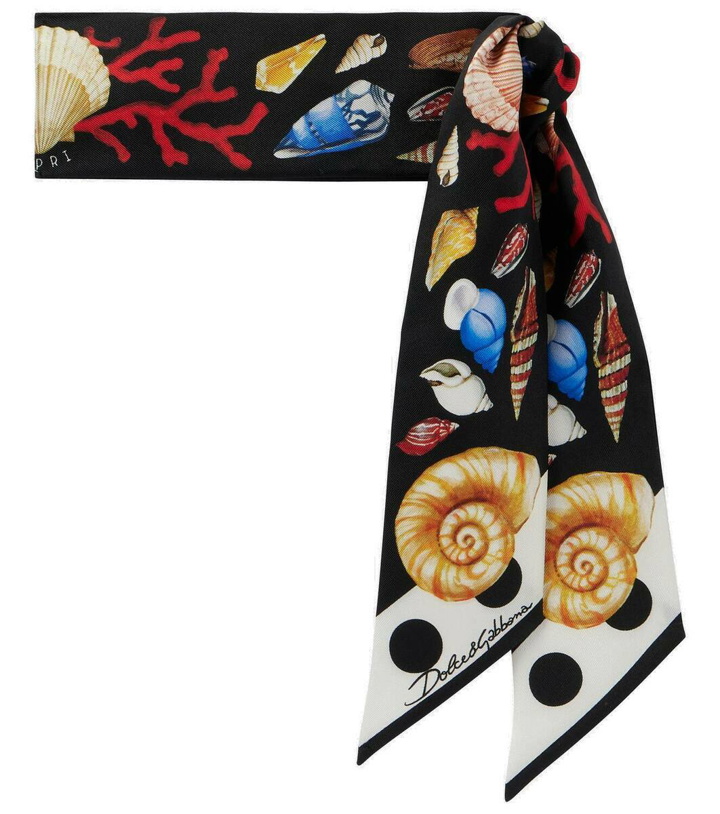 Photo: Dolce&Gabbana Capri printed silk twill scarf