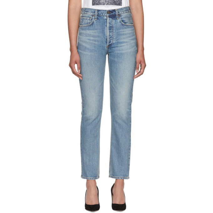 Photo: Citizens of Humanity Blue Charlotte High-Rise Straight Jeans