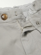Brunello Cucinelli - Straight-Leg Cotton-Gabardine Cargo Trousers - Gray