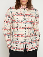MARNI All Over Logo Print Cotton Poplin Shirt
