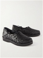 Yuketen - Leo Woven Leather Sandals - Black