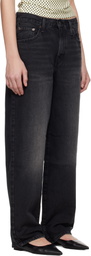 Levi's Black Baggy Dad Jeans