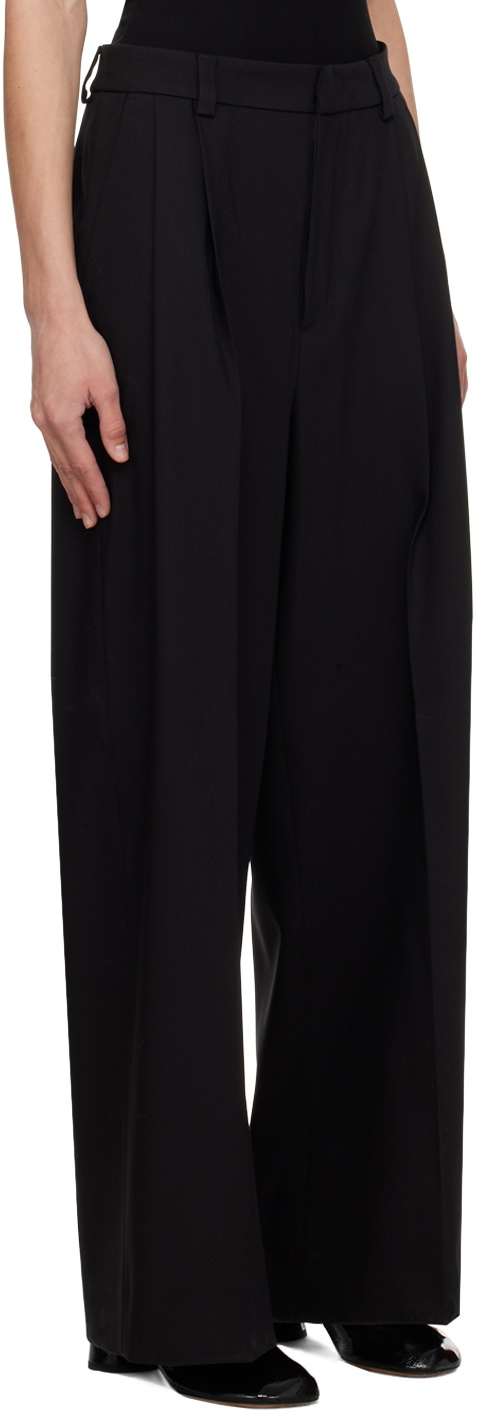 Teurn Studios SSENSE Exclusive Black Pleated Trousers