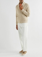 Brunello Cucinelli - Shawl-Collar Ribbed Cotton Cardigan - Neutrals