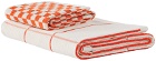 Baina Orange & White Solitary 09 Towel Set