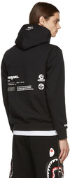 AAPE by A Bathing Ape Black Embossed Logo Hoodie