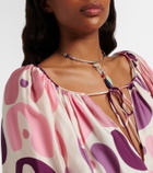 Adriana Degreas Printed satin minidress