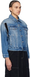 MM6 Maison Margiela Blue Cutout Denim Jacket