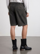 Enfants Riches Déprimés - Straight-Leg Distressed Cotton and Linen-Blend Twill Shorts - Gray
