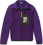 Loewe - Logo-Appliquéd Sherpa and Cotton-Jersey Jacket - Purple