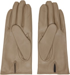 ssstein Taupe Leather Gloves
