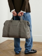 HORIZN STUDIOS - SoFo L Leather and Grosgrain-Trimmed Canvas Weekend Bag