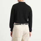Jacquemus Men's Knitted Polo Shirt in Black