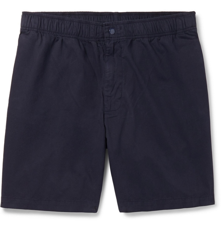 Photo: Adsum - Bank Wide-Leg Cotton-Twill Shorts - Blue