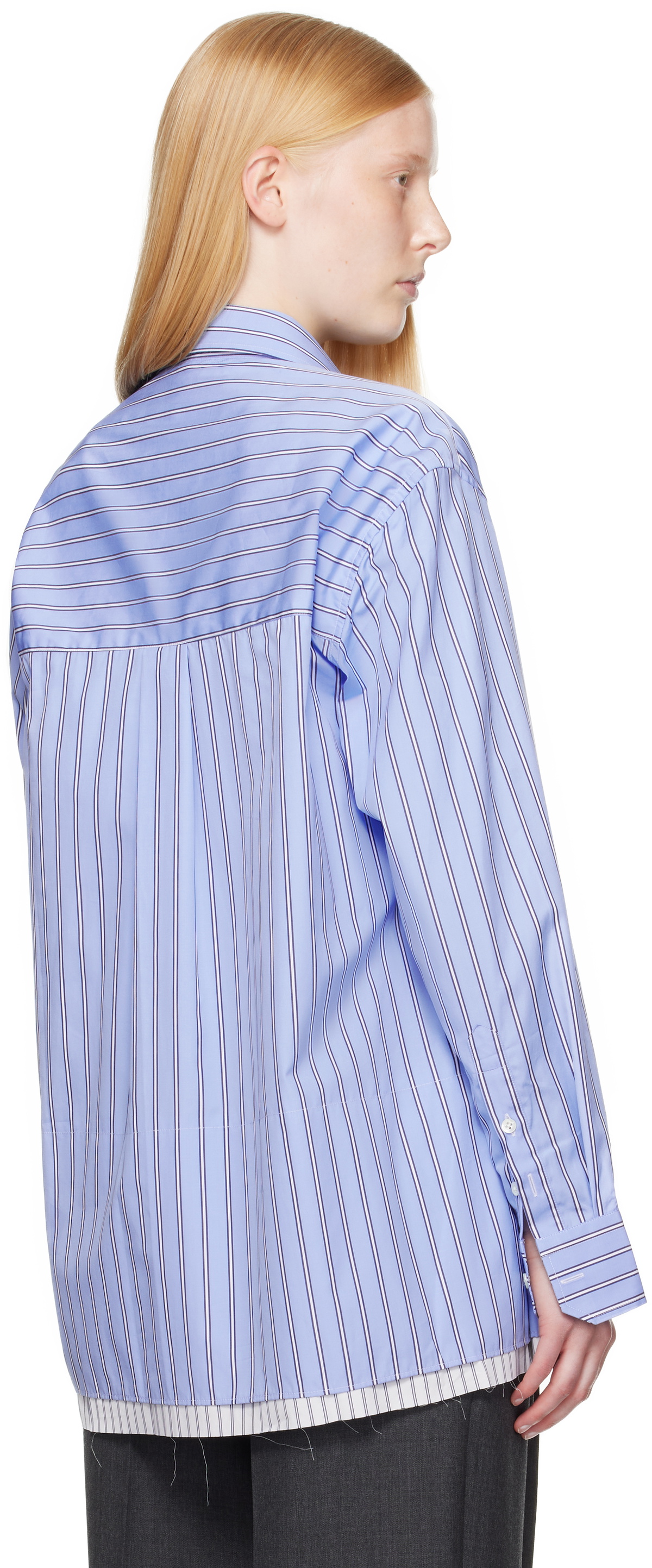 HommeGirls Blue Shirt Minidress