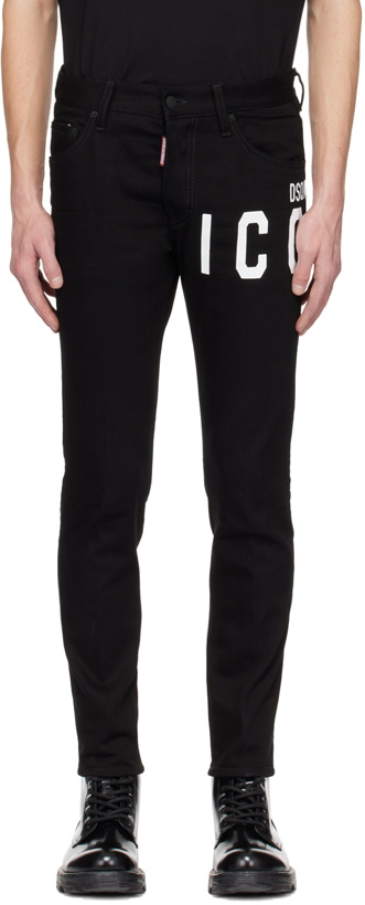 Photo: Dsquared2 Black 'Be Icon' Jeans