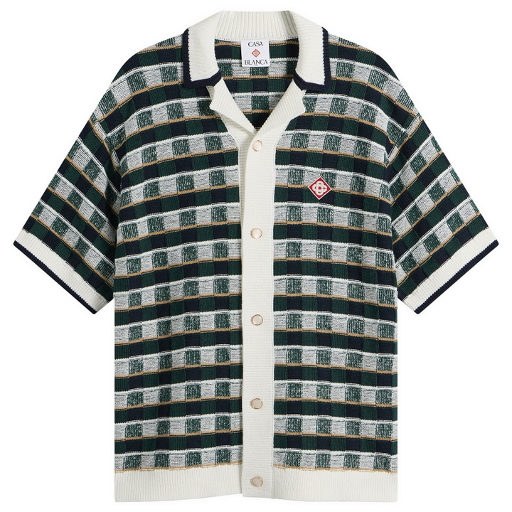Photo: Casablanca Men's Mosaic Check Shirt in Green