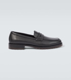 Manolo Blahnik Randy leather penny loafers