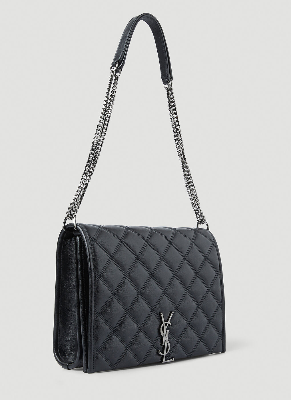 Becky Chain Shoulder Bag in Black Saint Laurent