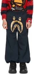 BAPE Kids Navy & Gold Shark Lounge Pants